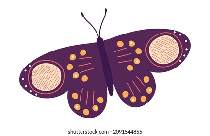 flying butterfly icon on white background