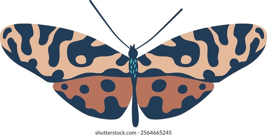 Flying butterfly insect vector illustration