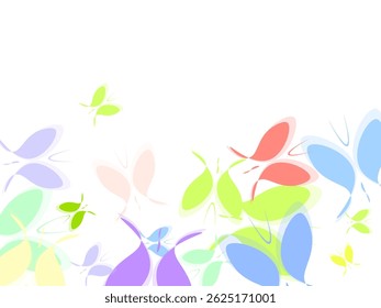 Flying butterfly isolated set. watercolor butterfly and flower illustration