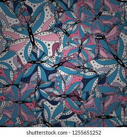 Flying butterfly linen theme Vector. Repeating insect fabric clipart for garments. Contrast seamless butterfly cloth template on blue, white colors. Simple feminine pattern for invitation, card, print