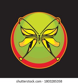 fliegender Schmetterling für Logo oder Druck