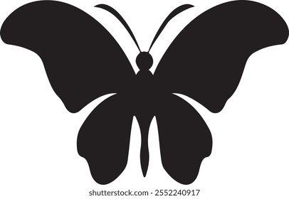 A flying butterfly silhouette vector art