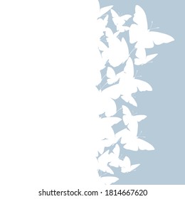 Flying butterfly vector background. Abstract texture for fabric, textile, apparel