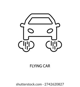 flying car concept line icon. Simple element illustration. flying car concept outline symbol design.
