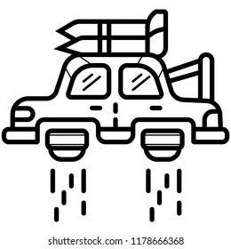  flying car icon