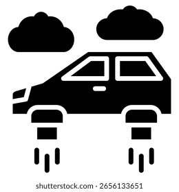 Elemento del icono del coche volador para el diseño