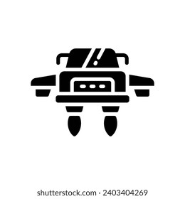 flying car icon. vector glyph icon for your website, mobile, presentation, and logo design.