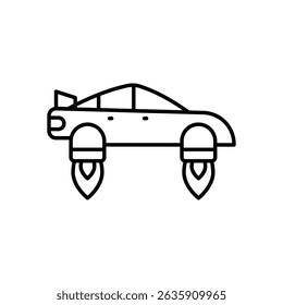 Icono de coche volador Vector Ilustración de stock