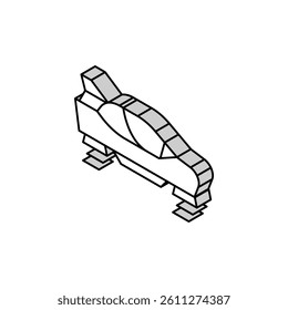 flying car isometric icon vector. flying car sign. isolated symbol illustration