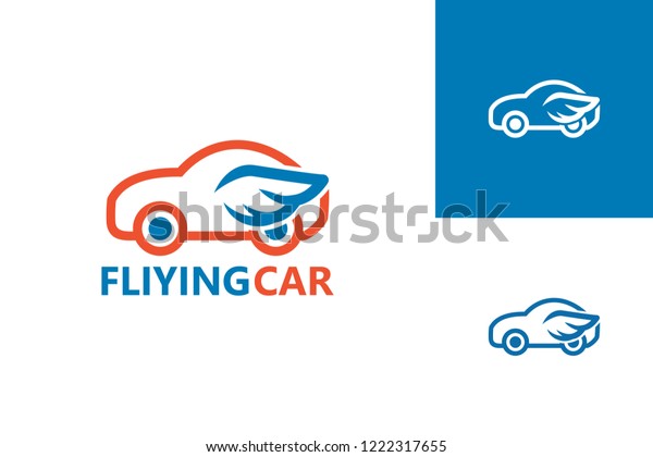 Flying Car Logo Template Design Vector,\
Emblem, Design Concept, Creative Symbol,\
Icon