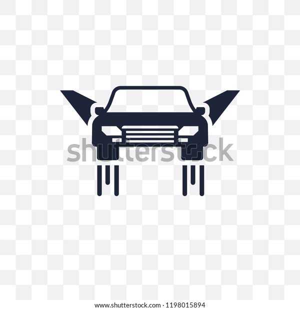 Flying car transparent icon.\
Flying car symbol design from Future technology\
collection.