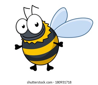 Cartoon Fat Bee Isolated Vector Illustration Stock Vector (Royalty Free ...