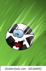 flying cartoon football