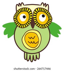 flying cartoon owl