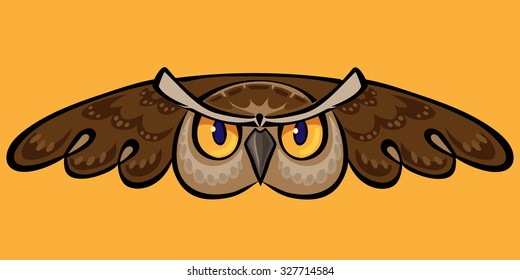 flying cartoon owl
