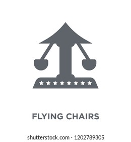 Flying chairs icon. Flying chairs design concept from Circus collection. Simple element vector illustration on white background.