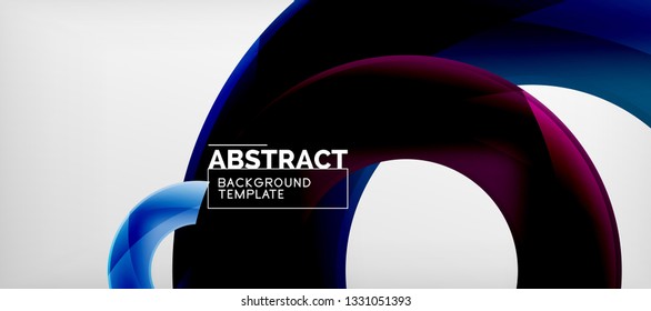 Volando círculos de fondo abstracto geométrico, ilustración vectorial
