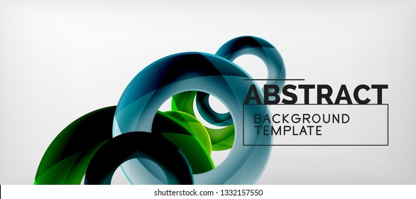 Círculos voadores abstrato geométrico plano de fundo, ilustração vetorial