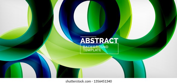 Volando círculos de fondo abstracto geométrico, ilustración vectorial