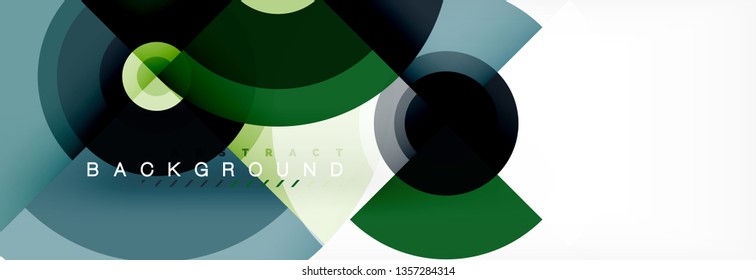 Volando círculos de fondo abstracto geométrico, vector