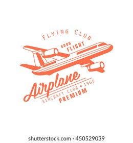 Flying Club Red Emblem Design