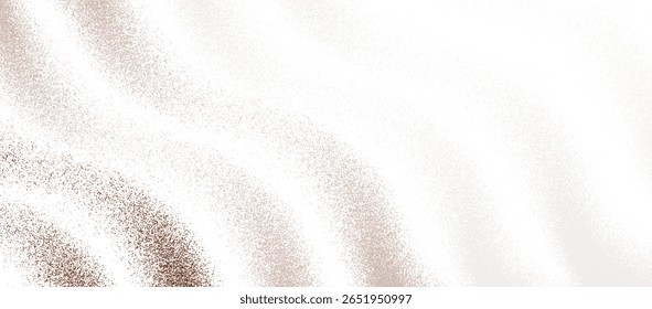 Flying coffee or chocolate powder, dust particles in motion, ground splash isolated on light background