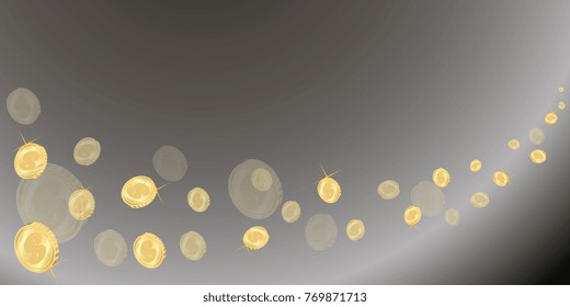 flying coins on a gray-black gradient