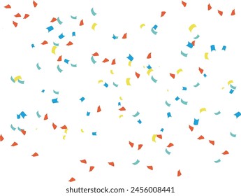 Flying colorful confetti decoration background