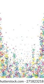 Voando dígitos e números coloridos. Capa de caderno de matemática da escola. De volta à escola de matemática banner no fundo branco. Ilustração do vetor de números decrescentes.