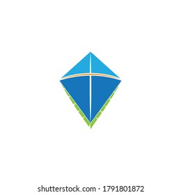 Flying Colorful Kite Vector Illustration Graphic Design