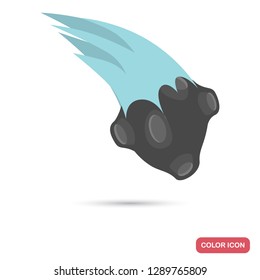 Flying comet color flat icon for web and mobile design