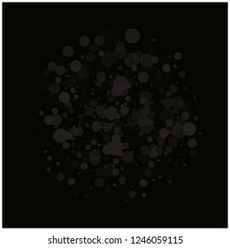 Flying Confetti Background, Falling Down Snowfall Vector Circles. Trendy VIP Texture, Party Celebration New Year, Christmas, Birthday Frame Decoration. Swirl Isolated Sparkling Confetti Scatter