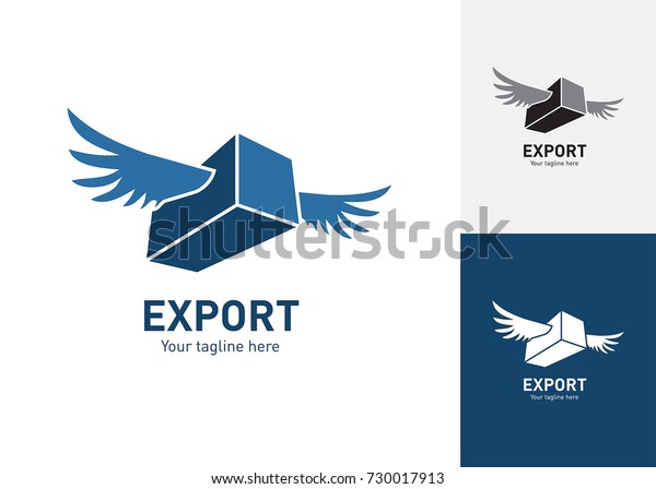 Download Flying Container Logo Use Export Import Stock Vector ...