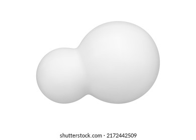 Flying Cotton Sky Cloud Fluffy Bubble Circle Cute Atmosphere Weather Realistic 3d Icon Vector Illustration. Heaven Meteorology Pure Balloon Overcast Climate Fog Space Outdoor Environment Clean Air