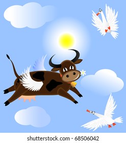flying cow