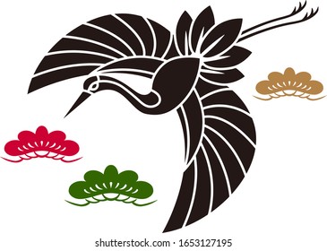 Ilustración del material de fondo de corte de papel de grúa volante Vector