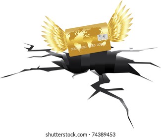 flying credit card