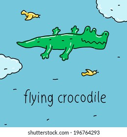Flying Crocodile symbol of strong imagination.