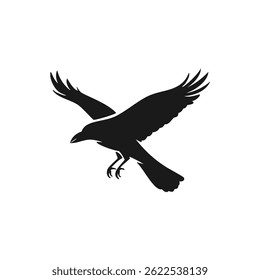 Flying Crow vector silhouette eps 10