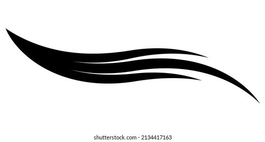 Flying Curve Curved Stripe Flapping Wings To Fly Swish Line