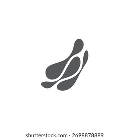 Flying Curves Motion Fluid Logotipo geométrico simple Vector 