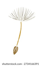 Fliegender Löwenzahn Seed Fallschirm Vektorgrafik