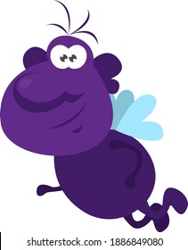 Flying demon ,illustration,vector on white background