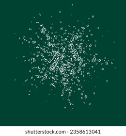 Flying digits and numbers. School math notebook cover. Back to school mathematics banner on blackboard background. Falling numbers vector illustration.