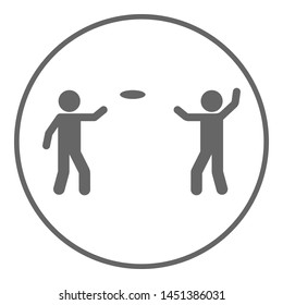 Flying disc game symbol. Vector icon.
