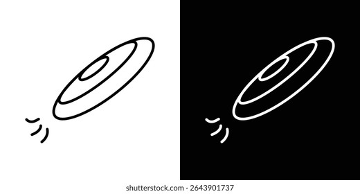 Flying disc icon Graphic vector set for ui design