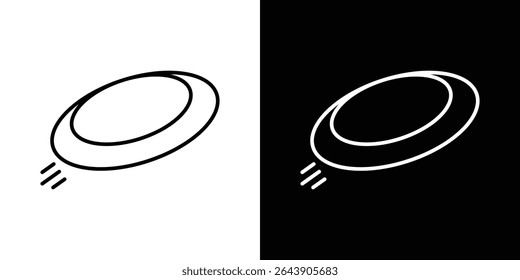 Flying disc icon symbol concept for graphic design, Website, UI. EPS