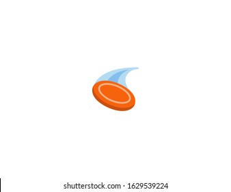 Flying disc vector flat icon. Isolated frisbee golf emoji illustration 
