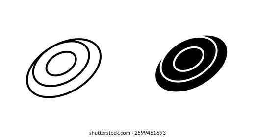 Flying discicons for ui. vector illustration