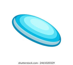 Flying disk toy hovering plastic plate for outdoor games and fun time recreation vector illustration
